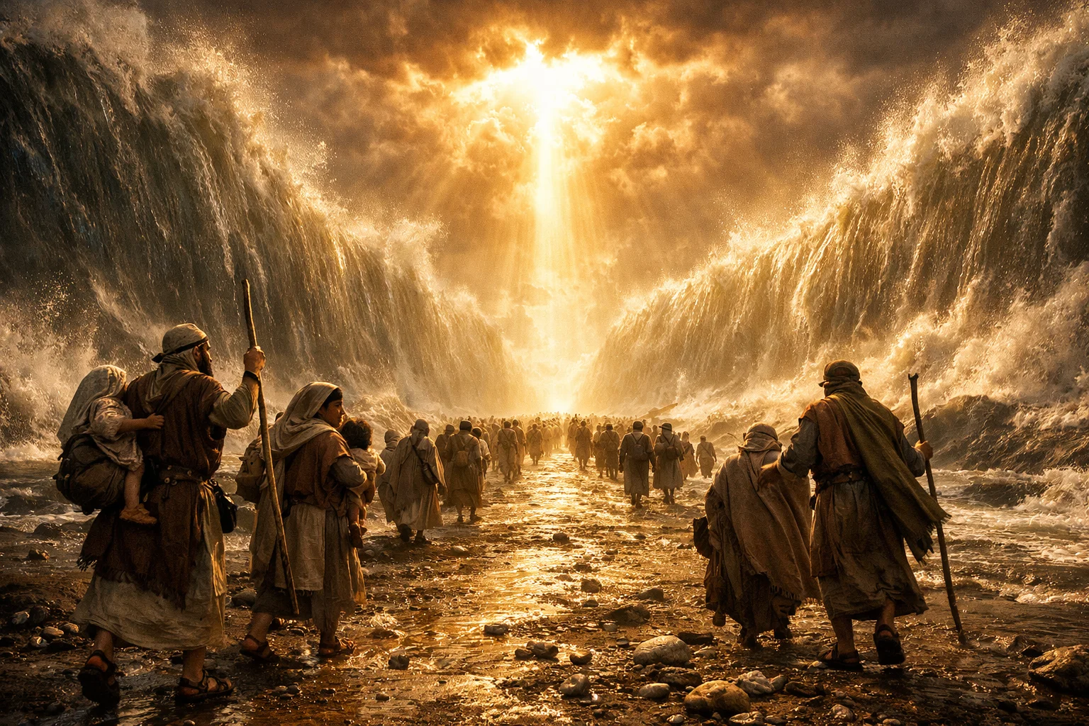 The Sea Flees Before Them