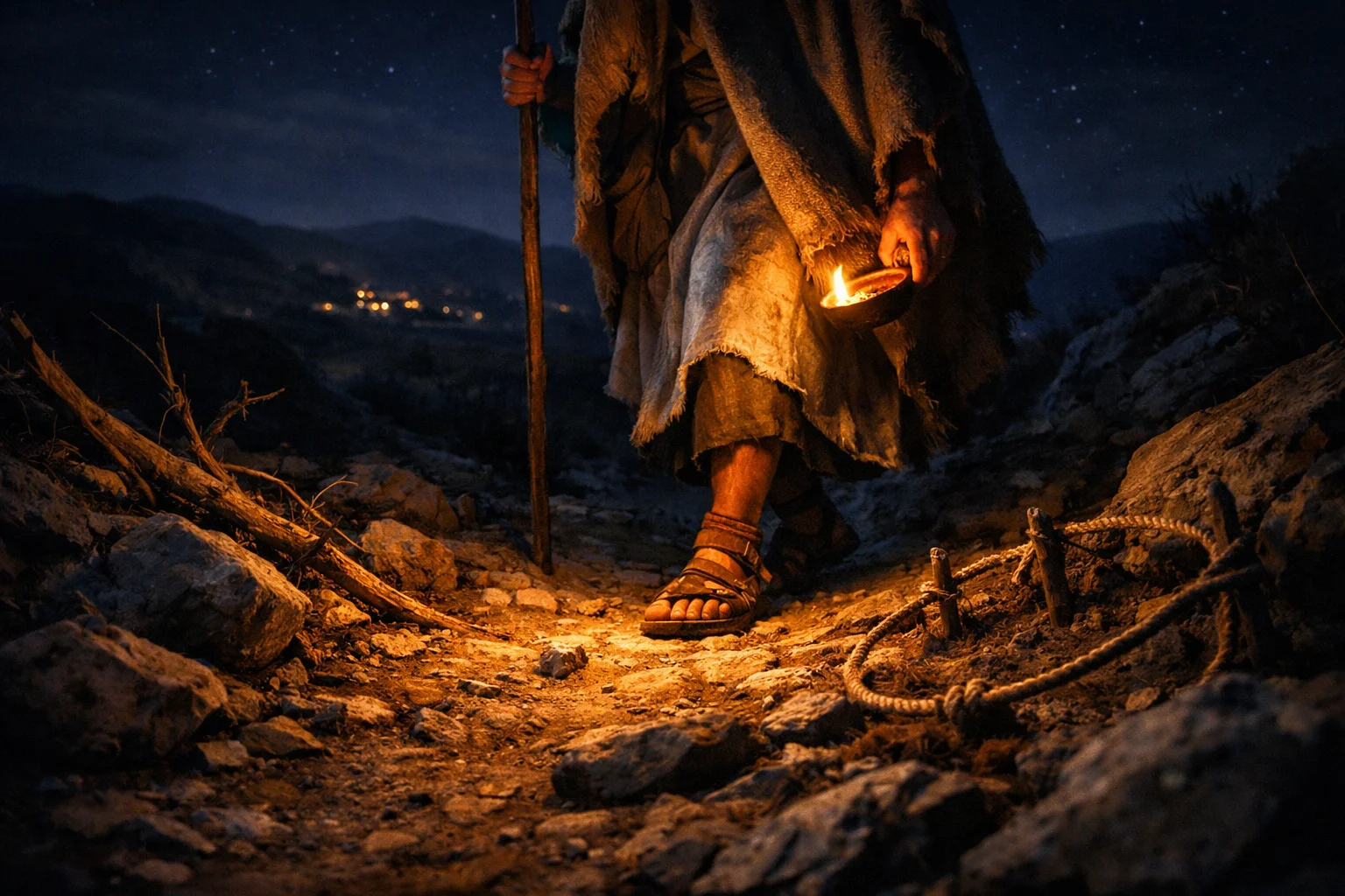 Lamp on the Night Path