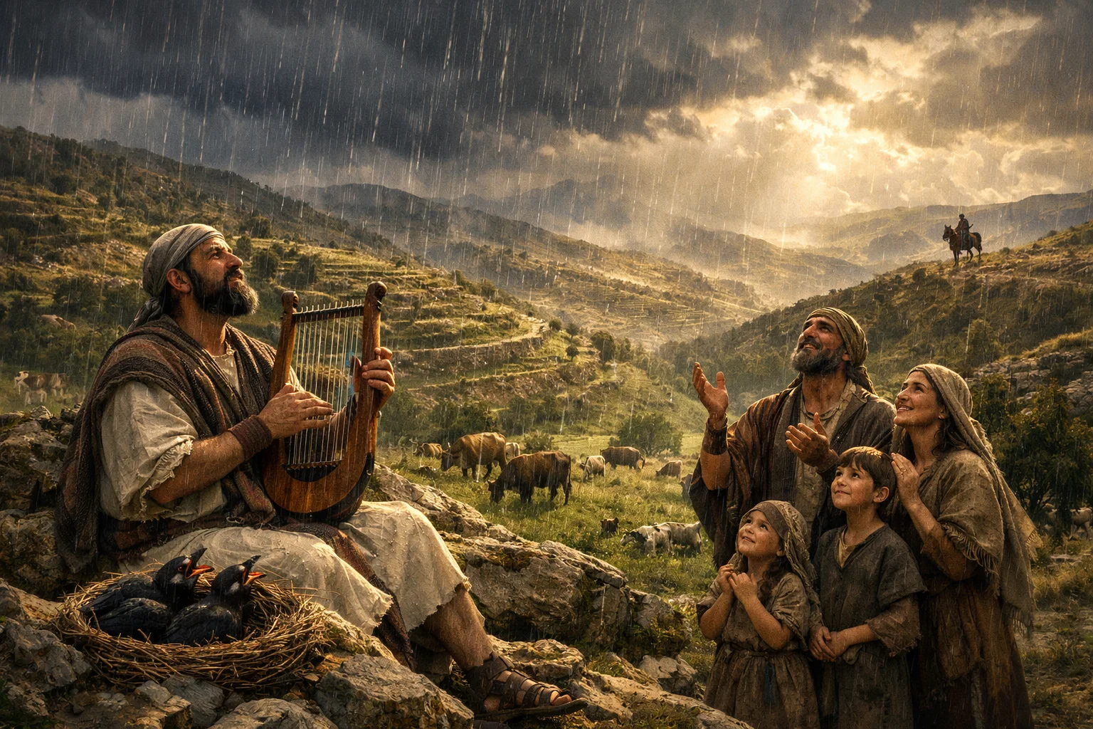 Rain on the Hills and Food for Every Creature