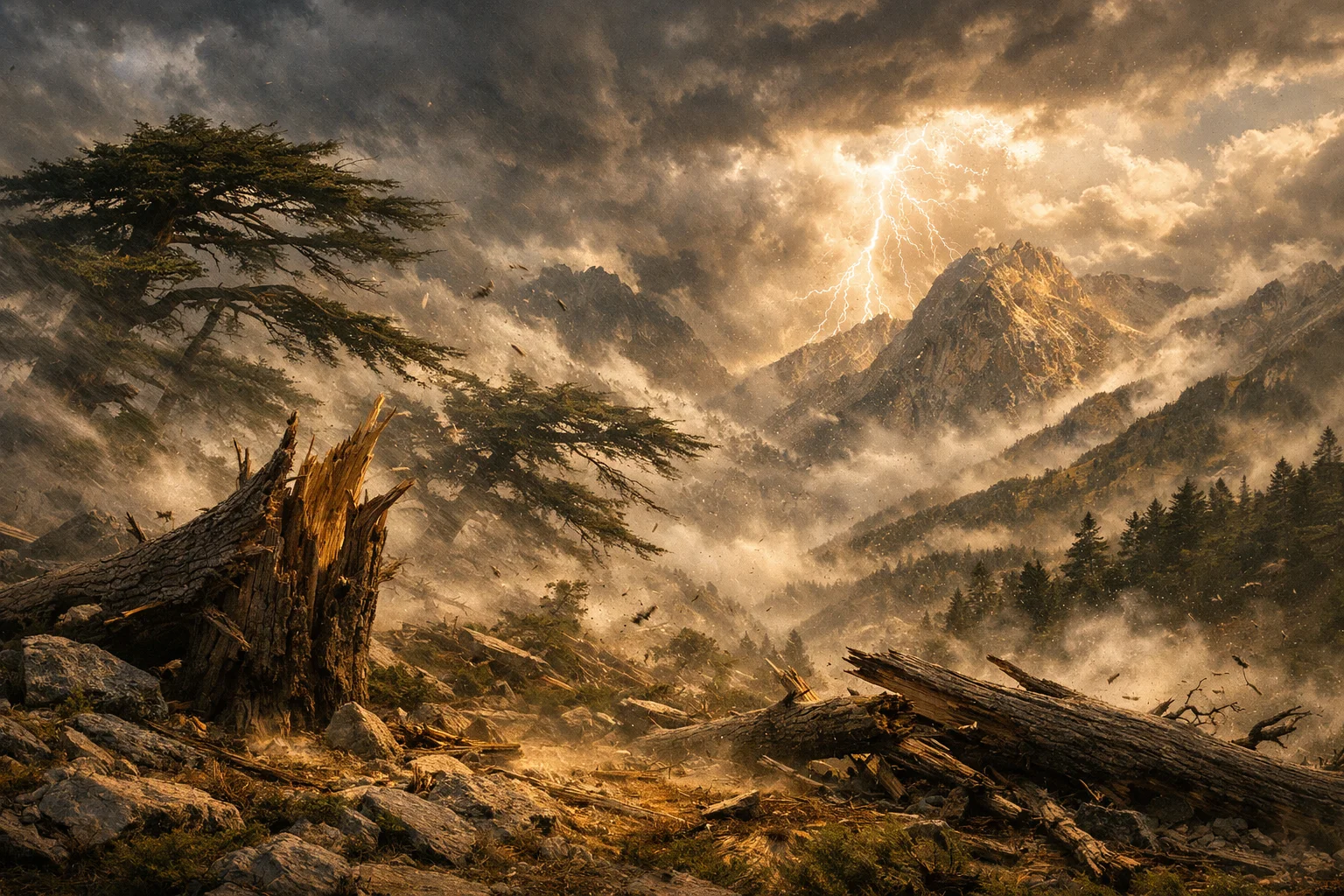 Cedars Broken and Mountains Leaping