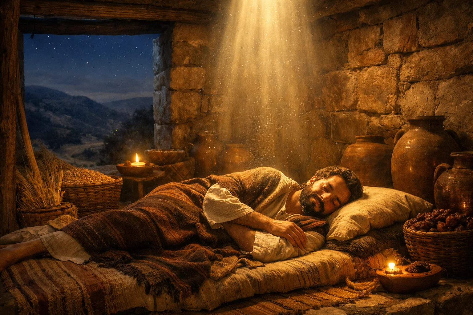 Peaceful Sleep Under Divine Light