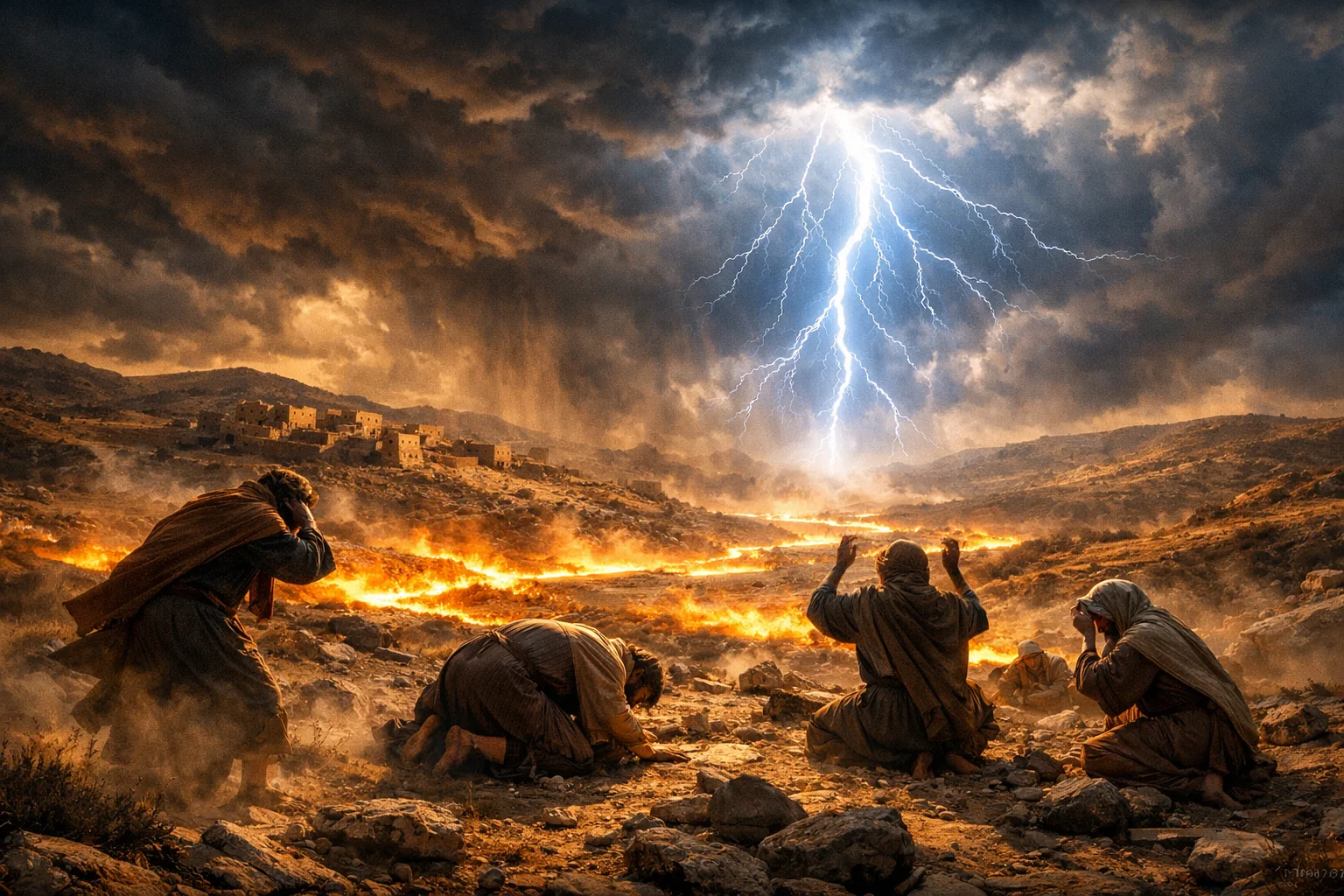 Fire and Lightning Before Him