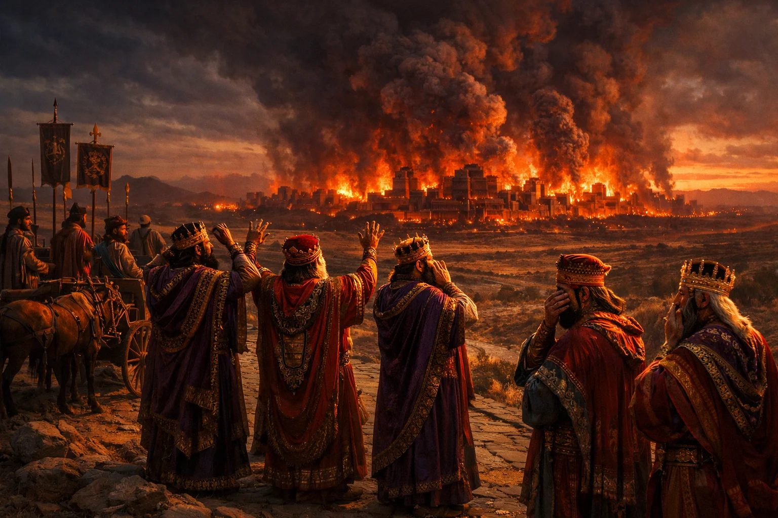Kings Watch the Burning City