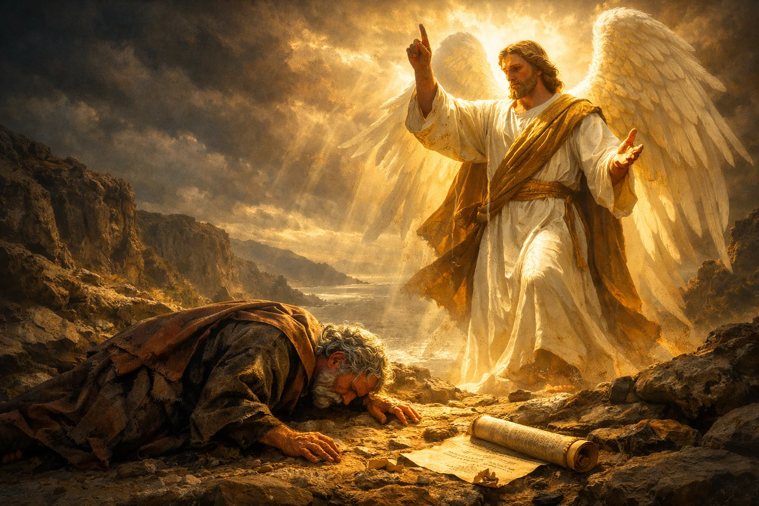 John Rebuked by the Angel