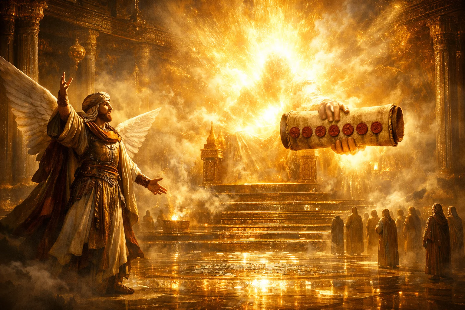 The Sealed Scroll in the Throne Room