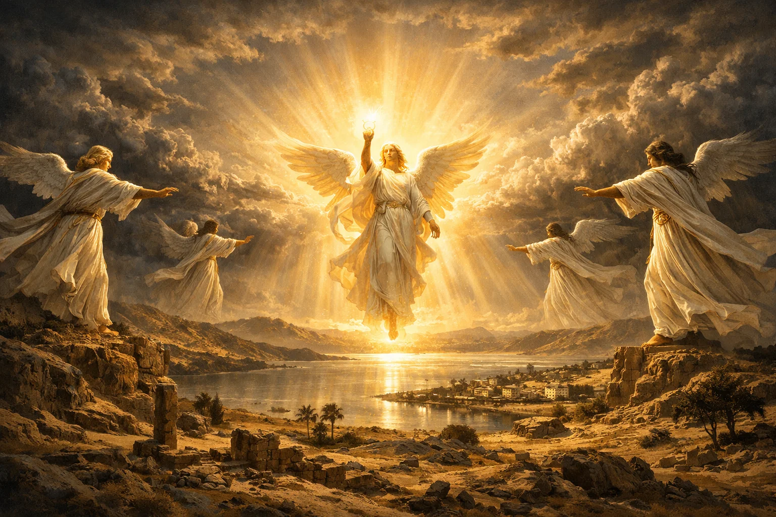 Four Angels Holding Back the Winds