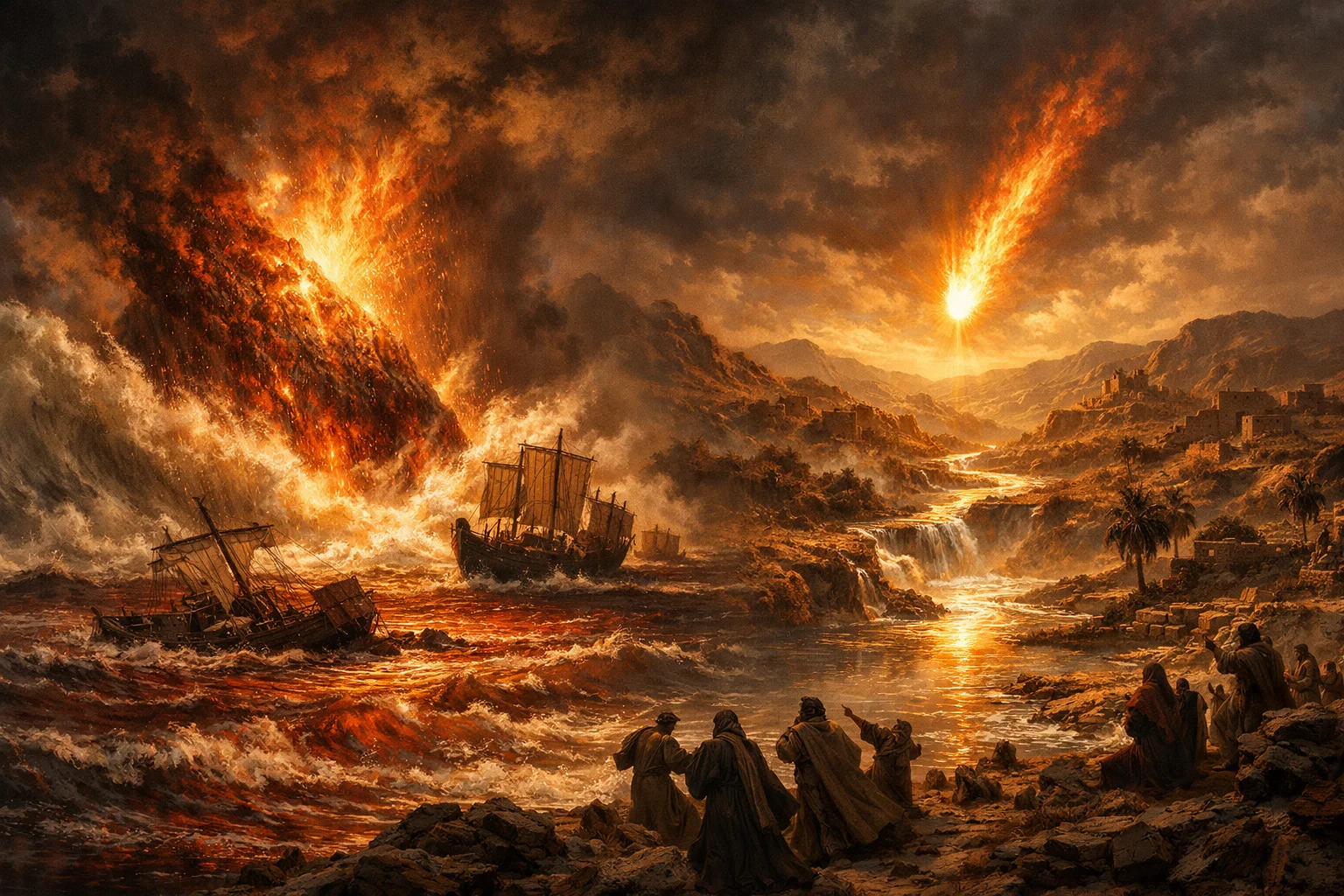 The Second and Third Trumpets: Sea and Waters Struck