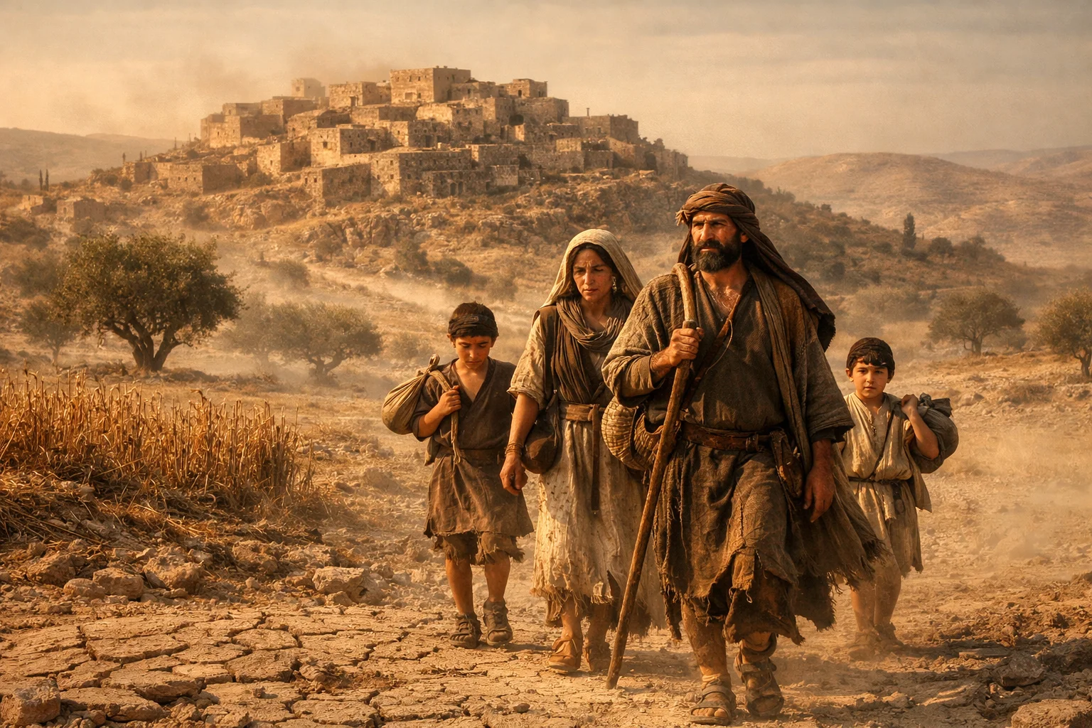 Departure from Famine-Stricken Bethlehem