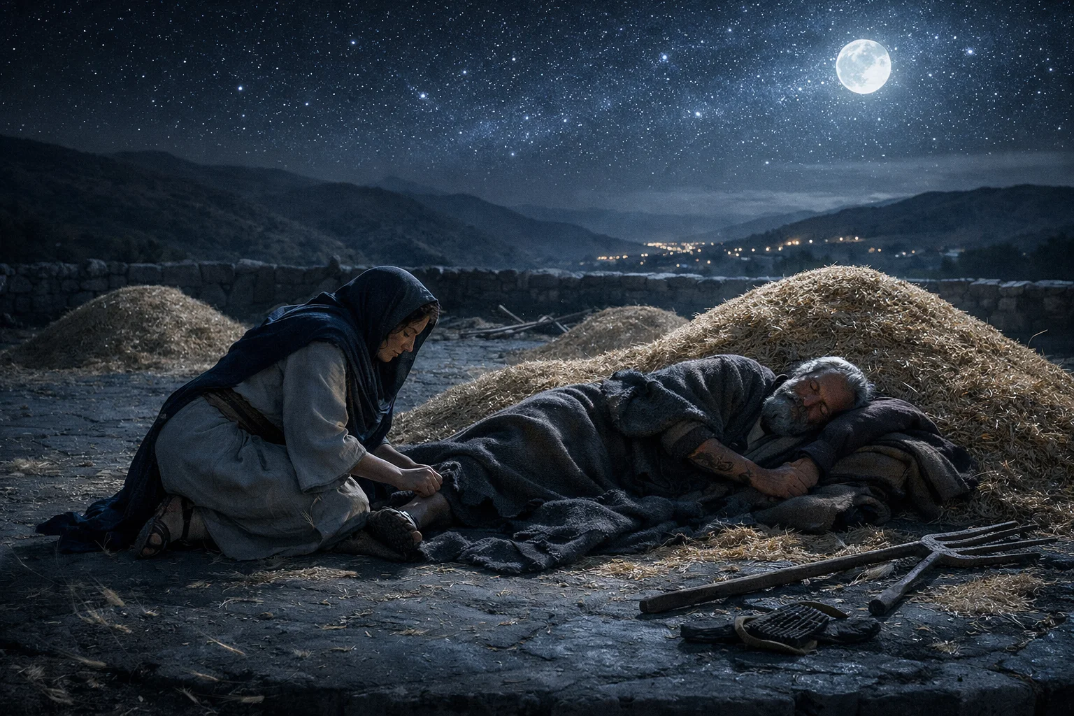 Ruth Descends to the Threshing Floor