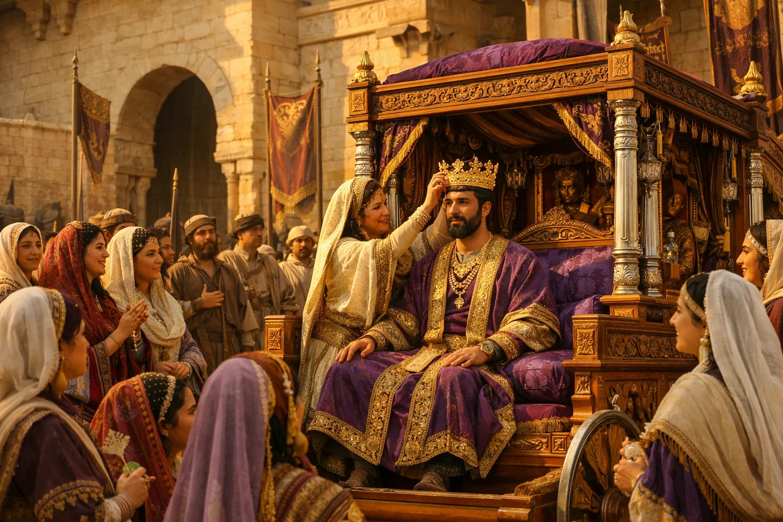 Solomon Crowned on His Wedding Day