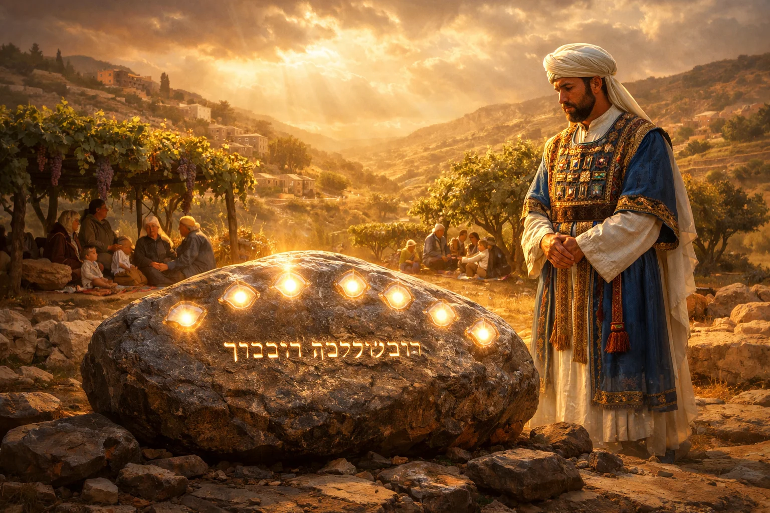 The Stone, the Seven Eyes, and Peace Under the Vine