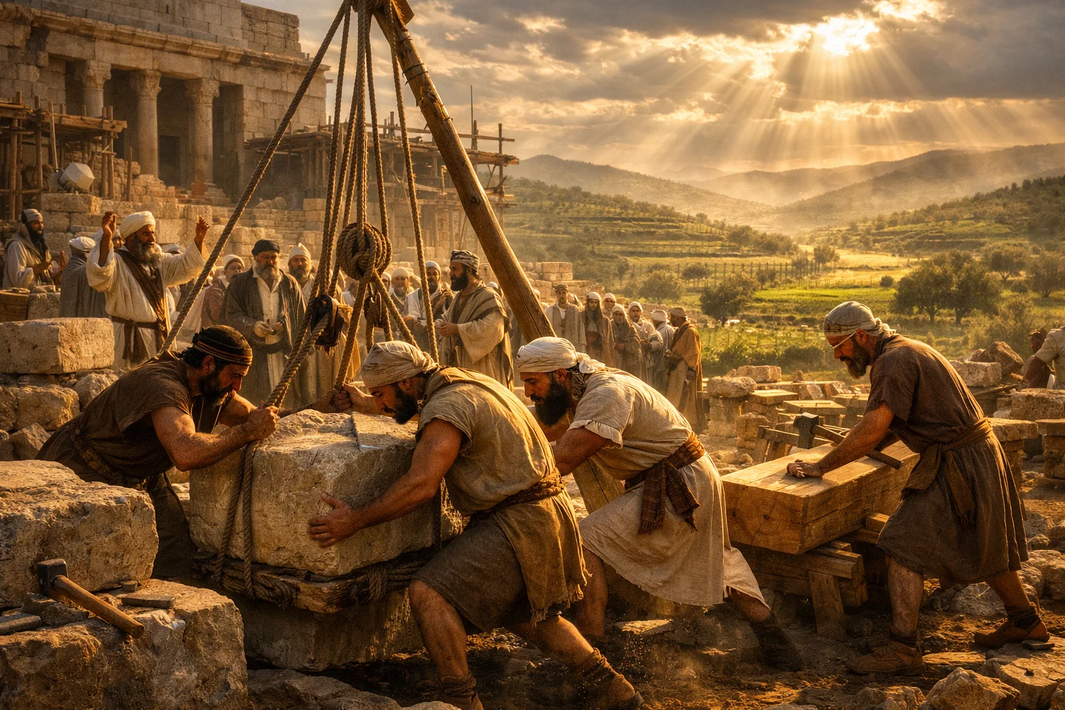 Strong Hands Rebuild the Temple