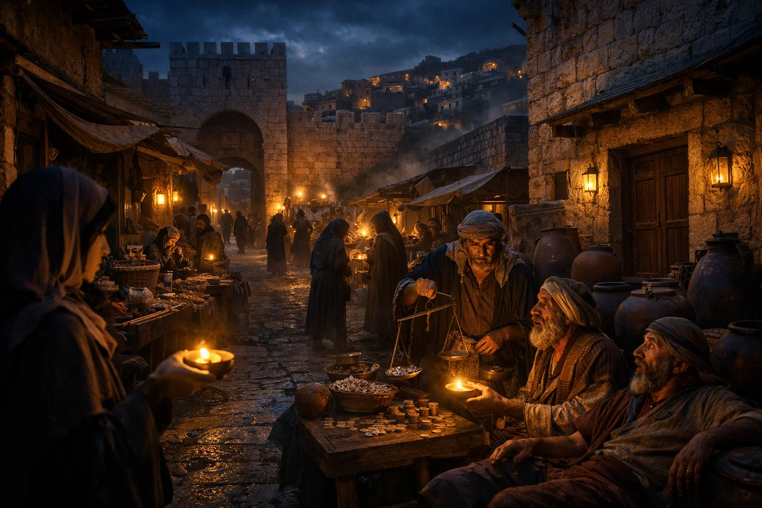 Lamps Searching the Complacent City